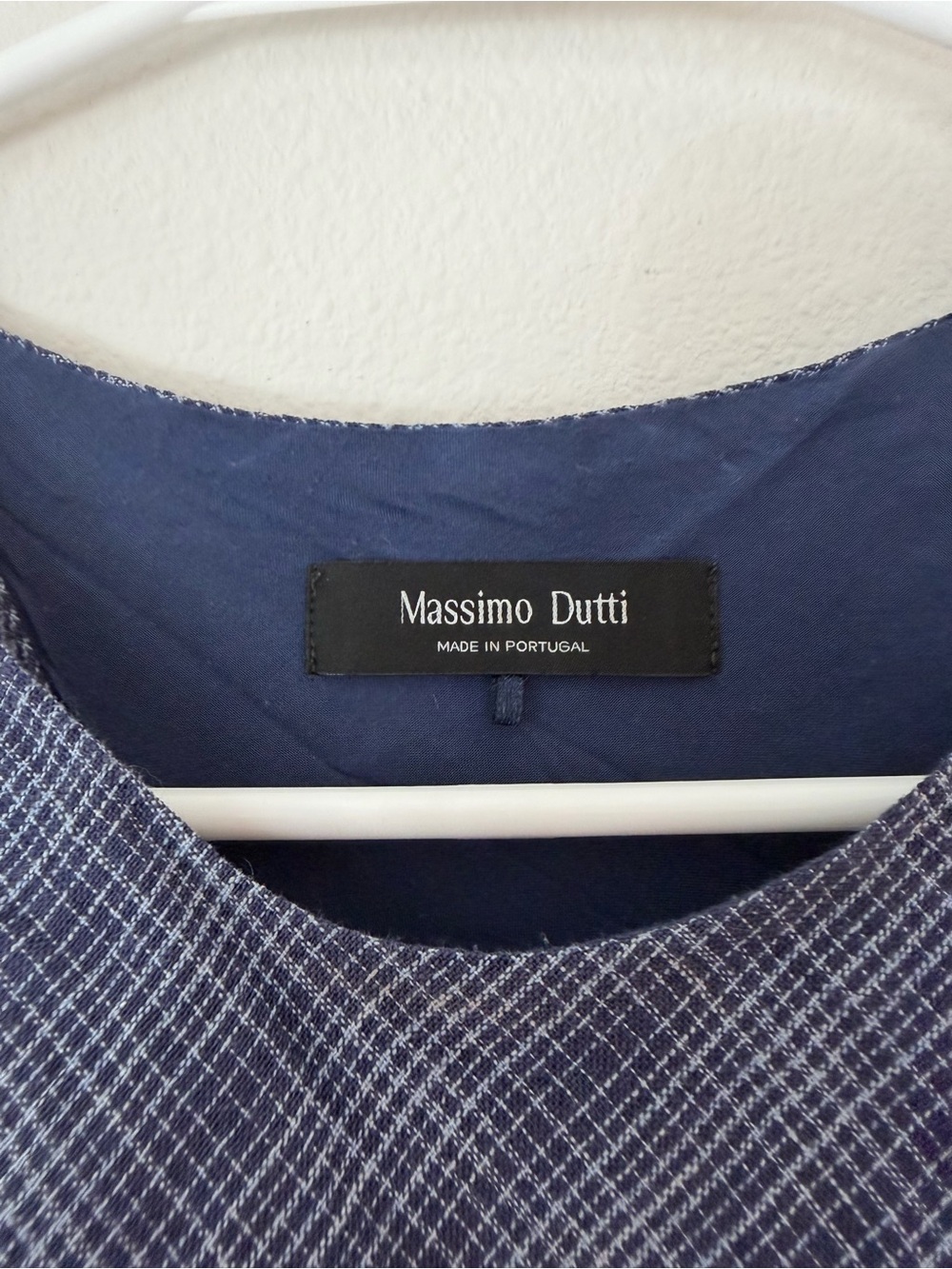 Massimo Dutti Navy Plaid Sleeveless Dress - Picture 8 of 8